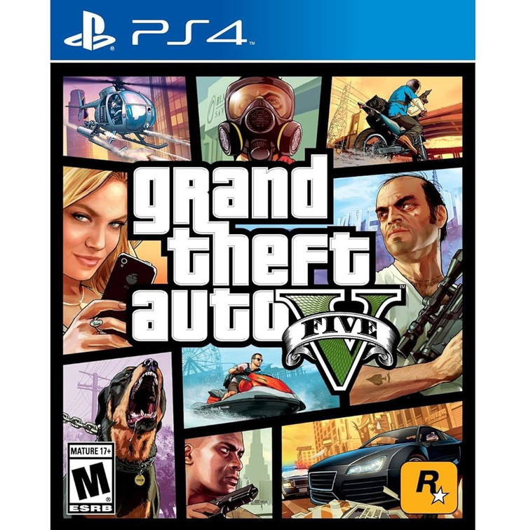 بازی Grand Theft Auto V (GTA V) (همراه نقشه) برای پلی استیشن ۴ (کارکرده)