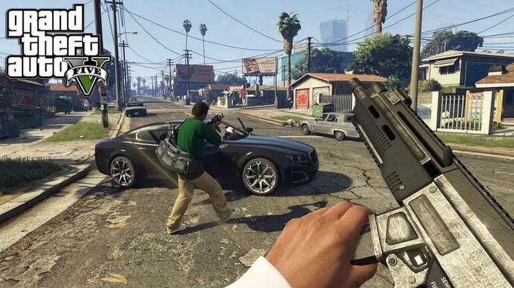 بازی Grand Theft Auto V (GTA V) (همراه نقشه) برای پلی استیشن ۴ (کارکرده)