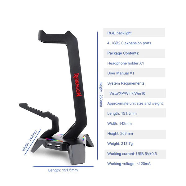 استند هدست ردراگون Redragon Scepter Elite HA311